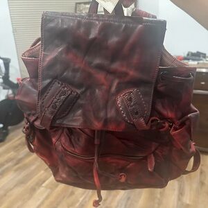 Old Trend-  style OT12038 100% genuine leather hand paintedGarnet Vintage nwt